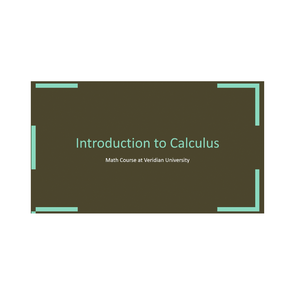Introduction to Calculus