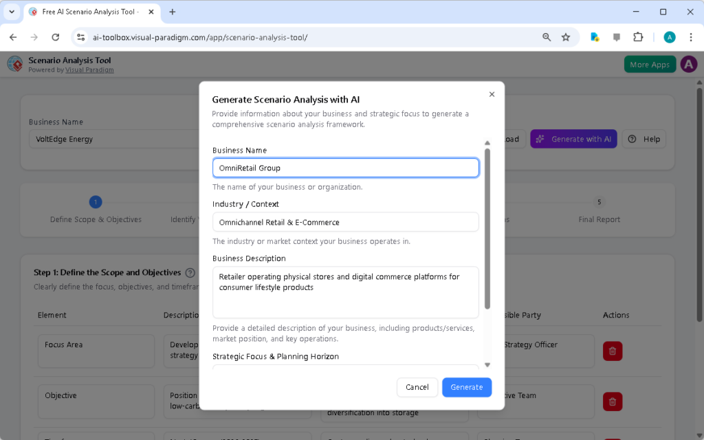 Creating a Strategic Future for OmniRetail Group with AI-Powered Scenario Analysis Creating a Strategic Future for OmniRetail Group with AI-Powered Scenario Analysis