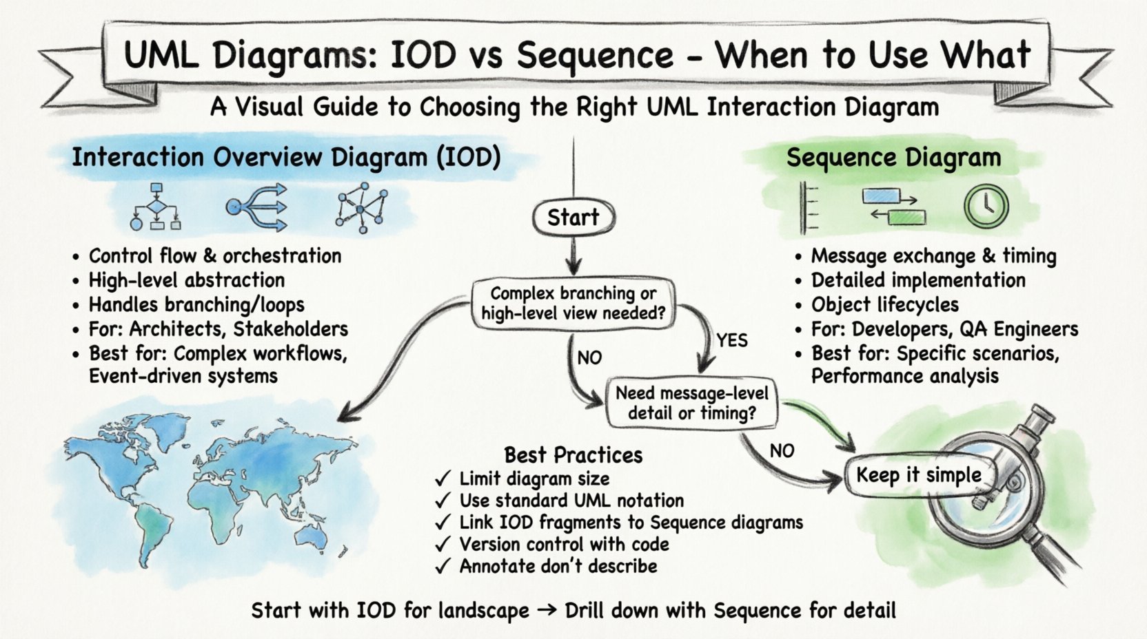 Best Practices for Using UML Interaction Overview Diagrams: When to Switch to Sequence Diagrams and When to Stay the Course